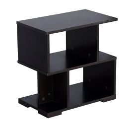 DeckUp Siena Engineered Wood Bedside Table and End Table (Dark Wenge, Matte Finish) image 5