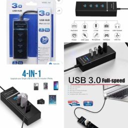 BSVR Mini USB HUB 4.0 Port SuperSpeed 3.0 Led Indication for PC, Laptop, Computer Pendrive, Mouse, Keyboards, Camera, Mobile, Tablet, TV Etc (Working) All Windows and USB Product_M40 image 4