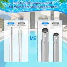 Proberos® Swimming Pool Cleaning Net with 1.6m Long Handle for Home Swimming Pool Large Junk Catching Net for Leaf,Debris,Dense Cleaning Pond image 4