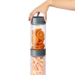 CELLO Modustack Glass Storage Jar Set of 3 (1000ml x 3), Transparent | Perfect For Grains, Pulses, Spice, Cereals, Cookies, Pickels, Dry Fruits | Fridge Storage Container image 3