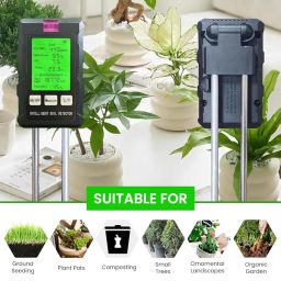 Serplex® 6 in 1 Professional Soil Meter for PH/Moisture/Temp/Sunlight Intensity/Conductivity/Humidity, Soil Testing Probe Sensor Analyzer Detector for Lawn Farm Gardening Tool (Battery Not Included) image 3