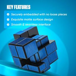 Cubelelo Drift Mirror Blue Magic Cube Brainstorming Stressbuster Speedcube Puzzle image 2