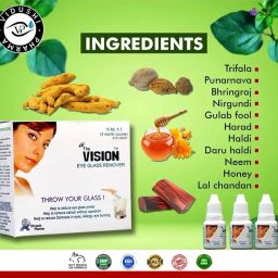 "Vision Eye Drop - Ayurvedic Eye Drop for Clear Vision and Soothing Relief | Natural Formula (Pack of 3 Vials of 15ml Each) image 4