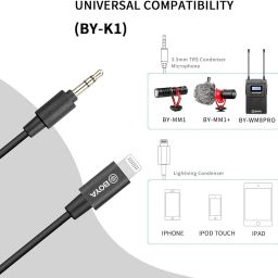 Boya by-WM8 Pro-K2 UHF Omnidirectional Dual-Channel Wireless Microphone System with One Receiver and Two Transmitter (Black) image 1