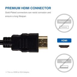 HDMI to VGA, High Speed 1080P HDMI to VGA Adapter (Male to Female) for Computer, Desktop, Laptop, PC, Monitor, Projector, HDTV, Chromebook, Raspberry Pi, Roku, Xbox and More (Black) image 3