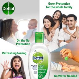 Dettol Alcohol based Hand Sanitizer, Original, 50ml, Pack of 2 image 3