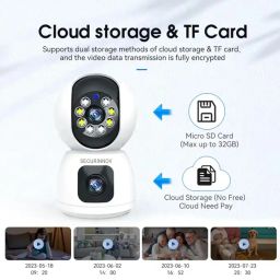 SECURINNOV 4MP Dual Lens Wireless WiFi Smart CCTV Camera | Ultra HD View | Double Side View | Two Way Talk | Motion Detection |Support Upto 128gb sd Card (Upro Camera) image 4