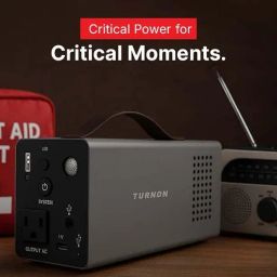 Turnon 220W Portable Power Station, 220W Battery, Camping, Road Trips, Emergency, Multi Purpose Power, and More with Power Socket, 2 USB A & 1 AC Port with LED Light. image 1
