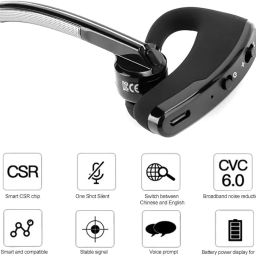 Drumstone (10 Years Warranty Premium Noise-Canceling Bluetooth 5.1 Earpiece | Hands-Free Wireless Headset with Built-in Mic | Ideal for Business, Office & Music | Universal Smartphone Compatibility image 5