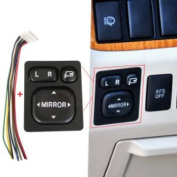 Malcayang Power Auto Rear Mirror Folding Switch with Wire Harness 84872-52040 for Toyota Vios Rav4 Camry Scion Lexus image 1