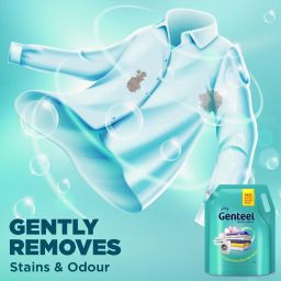 Genteel Matic Liquid Detergent Refill Pouch for Front load Washing - 2kg | No Soda Formula | with Added Fabric Conditioner image 2
