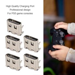 Yoidesu 5PCs Replacement Charging Port Assembly for PS5 Controller, Repair Part USB C Adaptor Charger Socket image 2