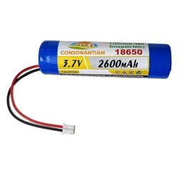 3.7 Volt 2600 mAH Lithium Ion Cell Battery Pack Rechargeable Battery Pack with JST 2.0 Jack Multiple Use in Toy, Game, Student Project Etc. DIY KIT (3.7 Volts - 2600 mAH) Pack of - 1 image 2