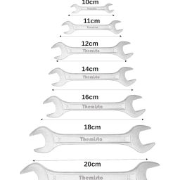 THEMISTO TH-T16 8pcs Double Open Ended Spanner set image 3
