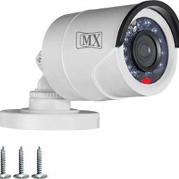 MX 2Pcs of Dummy Fake Simulated Infrared IR LED Sensor Black Bullet Wireless Security Camera with Red Light Realistic Looking CCTV Surveillance Dummy5 Security Camera image 3