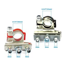 2 Pcs Scorpio 3 Bolts Clamp Battery terminal clamp plus pole double ring screw cap for Mahindra Scorpio battery terminal image 1