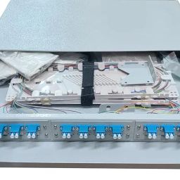 Hanutech 24 Port LC/PC Fully Pigtail Loaded, Fiber Patch Panel/Fiber Distribution Box, Sliding Rack Mounted Cabinate for Broadband, Internet Solution image 3