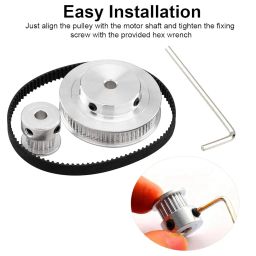 Serplex® GT2 Synchronous Wheel 20 & 60 Teeth 5mm Bore, Aluminum Timing Pulley with Length 200mm Width 6mm Belt for 3D Print Projects, Synchronous Wheel for 3D Printer Timing Pulley Printer image 5