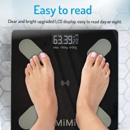 Atom Digital Personal Body Weighing Scale | Weighing Scale with 6mm Thick Glass and Large LCD Display | Electronic Weighing Scale with Tempered Glass | Atom A MM 2 Personal Scale (Color May Vary) image 2