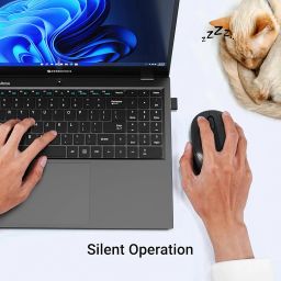 ZEBRONICS Panther 2.4GHz Wireless Mouse, 1600 DPI, Silent Operation, High Precision, 3 Buttons, Power Saving Mode, Comfortable & Ergonomic Design, for Mac | Laptop | Computer (Black) image 2