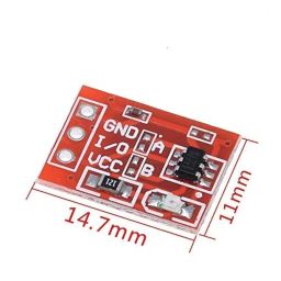 SOOTRA TTP223 Touch Key Switch Module Touching Button Self-Locking/No-Locking Capacitive Switches Single Channel Module Pack of (1) image 1