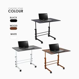 Foldable Wooden Laptop Table for Bed, Study Table with Drawer, Tablet/Mobile Holder for Kids & Adults - Multipurpose Hight Ajustable Table (WOOD HEIGHT ADJUSTABLE) image 5