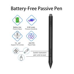 VEIKK A15 Graphics Drawing Tablet,10x6 Inch Pen Tablet,12 Hot Keys,Battery-Free Passive Pen with Tilt Function, 20 Replacement Nibs and 1 Artist Glove，Support Wins,Mac,Linux-Red image 3