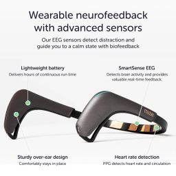 MUSE MU-03-GY-ML Plastic Brain Sensing Headband, Bluetooth - Black/Grey (Activity Tracker) image 2