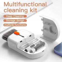 Shine 10 10-in-1 Laptop Screen Keyboard Cleaner Kit Electronics Cleaning kit Tool for MacBook, iPad, Brush Tool for Tablet, Computer, PC Monitor, TV, Camera Lens_ Mercury White image 3