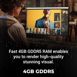ZEBRONICS GTX1050TI-4GD5 Graphic Card with Display outputs HDMI, DVI & VGA,PCI Express x16 (pci_e), 4GB GDDR3 RAM image 4