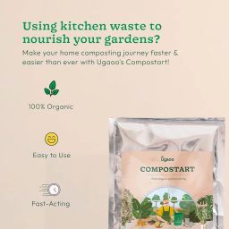 Ugaoo Compostart - Compost Starter & Waste Decomposer Powder - 100 GMS | Accelerates Decomposition | Reduces Odor | Enriches Compost | Easy to Use | Eco-Friendly image 1