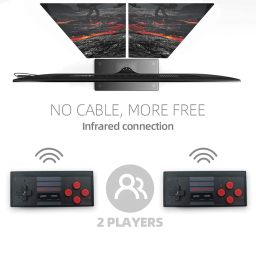 GSH Plug and Play Wireless HD 1080p TV Video Game for Kids (8 Bit Retro Built-in Games) for up to 2 Players HDMI Game Stick Dongle (Multicolor) image 2