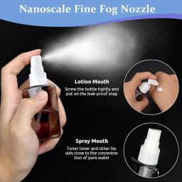 maycreate MAYCREATE® 4 in 1 Travel Bottles for Toiletries, 50ml Spray Bottle & Lotion Bottle Kit, Portable Travel Toiletry Bottles with Case, Leak-Proof Refillable Small Bottles for Travel for Shampoo Liquid image 2