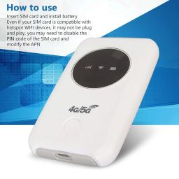 4G LTE USB WiFi Modem, USB WiFi Access Points Memory Box, 300Mbps Unlocked 5G WiFi SIM Card Slot, Built-in Wireless Portable WiFi Router image 4