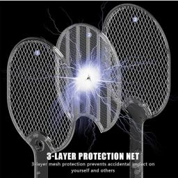 Mosquito Bat with UV Light Lamp Five Nights Mosquito Killer Autokill 2 in 1 Mosquito Racket 1200mAh Lithium ion Rechargeable Battery Handheld Electric Fly Swatter image 4