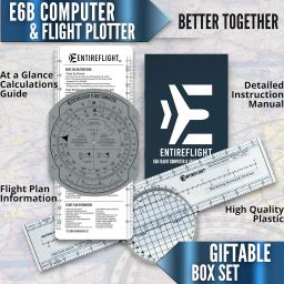 EntireFlight - E6B Flight Computer and Aviation Plotter - Essential Pilot Accessories and Aviation Tools for Your Flight Bag - Use with IFR VFR Sectional Charts - Premium Aviation Tools image 1