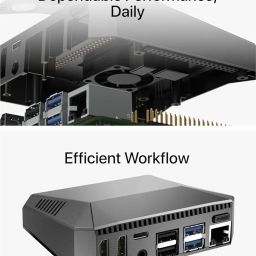 Argon Forty Argon ONE Raspberry Pi 4 Case with Cooling Fan | Aluminum Heatsink | Power Button | Supports Retro Gaming, Movies, and Music | for Raspberry Pi 4 Model B image 4