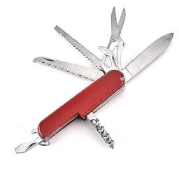 VINTAGETOYSBOX® Multi Tool Keychain (14 in 1) - Red, 14 in 1 Swiss Multi Tool 14 Function Multi Utility Swiss Knife/Multi-function Plier Tools Made of StainlessSteel (Red) image 2