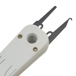 RIVER FOX KD-1 Professional Telecom Phone Cable Ethernet Network Patch Panel Faceplate Punch Down Tool CAT5 CAT6 Krone Insertion Tool with Adjustable Cut Function (White) image 3