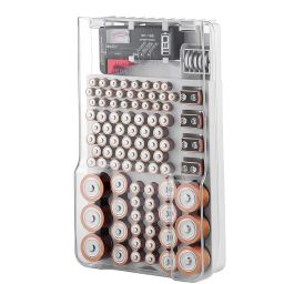 PANKTI Battery Storage Organizer Case and Battery Tester, Holds 110 Batteries Various Sizes for AAA, AA, 9V, C, D and Button Battery image 3