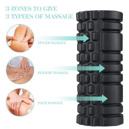 SVAAN Grid Foam Roller Large Size Foam Roller Kit with Muscle Roller Stick High Density for Physical Therapy, Deep Tissue Trigger, Pain Relief, Myofascial Release, Balance Exercise image 2