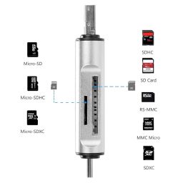 CARE CASE® Type C+ Micro USB+USB 3.0 in 1 OTG Card Reader USB Type-C SD/Micro CD Card Reader USB2.0 Micro USB Connecter for Digital Cameras and Mac Book Laptop Android Phones Universal image 5