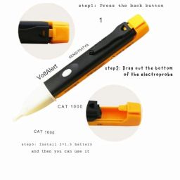 Skypearll Analog Voltage Tester, 90~1000V AC Electric Voltage Power Detector Alert Sensor Tester LED Light Non-Contact Pen Safe Power Sensor for Home & Professional Use image 2