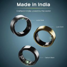 Leaf Halo Smart Ring – Health Tracker with Stress & Sleep | Includes 30+ Workout Modes | Tracks HRV, Heart Rate, SpO2 & Periods | for Men & Women | Start with Ring Sizing Kit | Carbon Black – Size 11 image 5