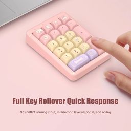 FOPATO S21 Number Pad, 21 Keys Hot Swappable Numpad, 3-Mode Bluetooth Wireless Numeric Keypad, Gasket Structure Mechanical Keyboard with RGB Linear Switch PBT Keycap for PC Laptop Notebook image 5