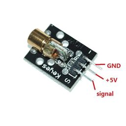 TECHTONICS Laser sensor Module 650nm 6mm 5V 5mW Red Laser Dot Diode KY-008 Compatible with UNO MEGA 2560 (Pack of 10) image 4