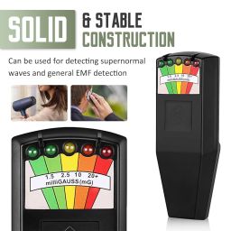 K2 EMF Meter Magnetic Field, Radiation Detector Portable, 5 LED Ghost Hunting Detector, K2 EMF Meter Paranormal Equipment Tester 50 Hz - 20,000 Hz image 4
