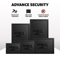 Equal 55L SecureX Safe Locker for Home | Electronic Safe Locker with Pincode Access and Emergency Key - Lock X2 | 3 Years Limited Warranty | 55 Litre - Black image 2