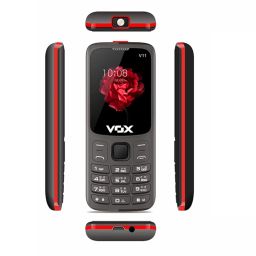 Vox V11 Keypad Mobile with King Talker, Auto Call Recording & Contact Icon (1.8 Inch, Dual Sim Multimedia) (Brick Red) image 3
