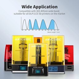 3 idea Imagine Create Print Water Washable 3D Printer Resin, 405nm High Precision UV-Curing 3D Resin, Low Shrinkage Standard Photopolymer Resin for 8K Capable LCD DLP 3D Printing (Clear, 1000g) image 5
